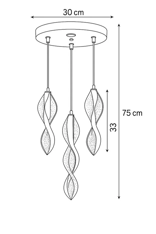 Mars 4'lü Gold Kumandalı 3 Renk Led Lüx Modern Ledli Avize
